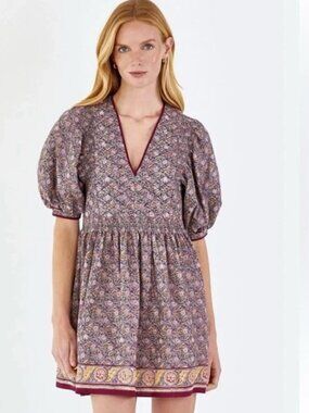 HUNTER BELL DIXON DRESS FALLING LEAVES LARGE NEW WITH TAGS RETAIL $425